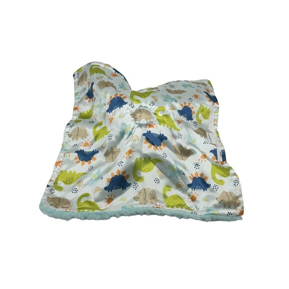 HB Hudson Baby Dinosaur Dino Security Blanket Lovey Plush Green Polka Dots‎ Toy - Picture 2 of 8